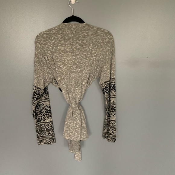 Hale Bob Wrap Cardigan Grey & Black Size Small - Picture 2 of 2